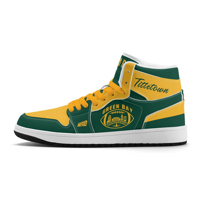 Green Bay Football Team Shoes for Men & Women Team Themed Football Sport Shoes Custom Football Sneakers Green Bay Sneakers Green Bay Gift