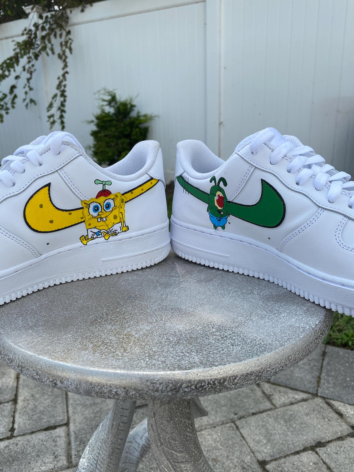 baby SpongeBob custom Air Force 1s