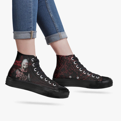 Terrifier High Top Sneakers Slasher Film Fan Shoes Horror Movie Art the Clown