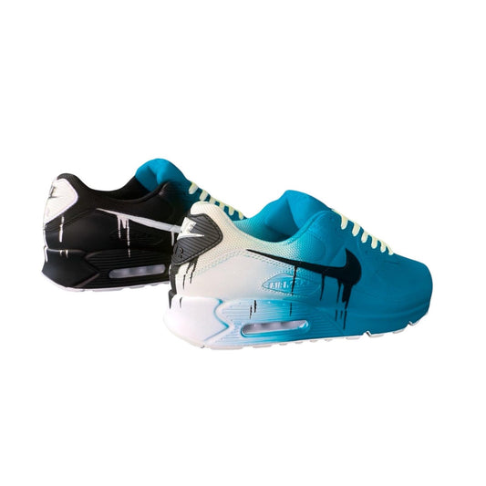 Custom Nike Air Max 90 Sneakers | Hand-Painted Drip Design | Personalized Streetwear Shoes | Retro Gift