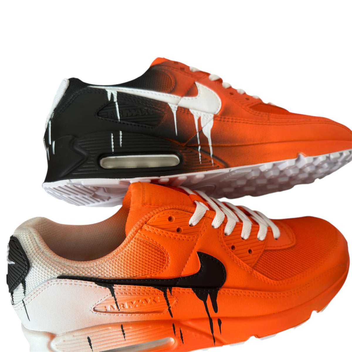 Custom Nike Air Max 90 Sneakers | Hand-Painted Drip Design | Personalized Streetwear Shoes | Retro Gift