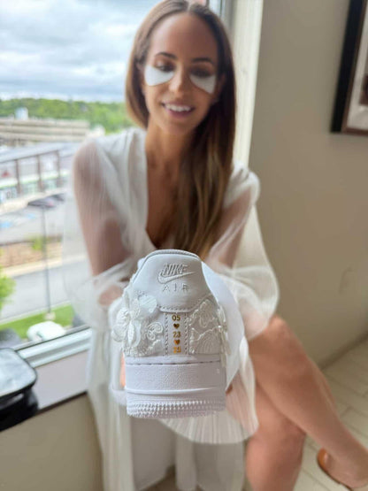 Custom Wedding Shoes Air Force 1, Bridal Sneakers for Bride, Bridal Gift