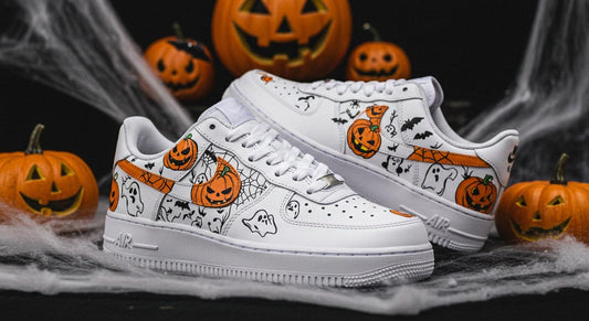 Halloween Custom Air Force 1 Sneakers | Hand-Painted Shoes l Halloween Gift l Birthday Gift l Unique Gift l Custom Shoes Halloween Sneakers