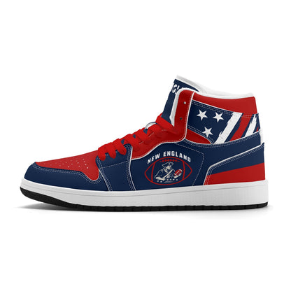 New England Football Team Shoes for Men & Women Team Themed Basketball Shoes Custom  Football New England Blue Sneakers New England Gifts