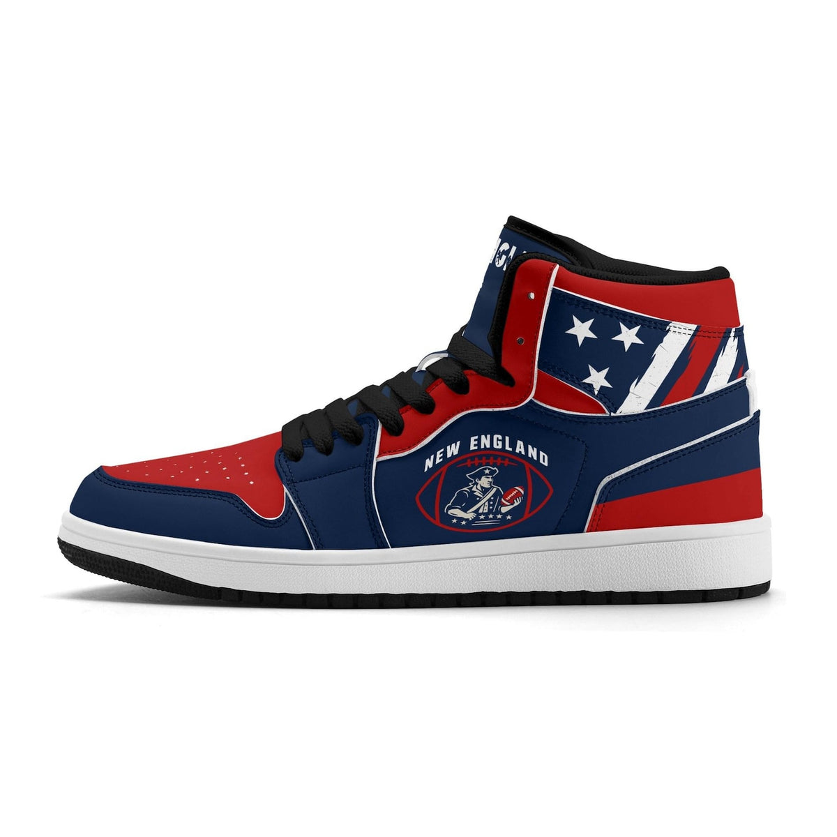 New England Football Team Shoes for Men & Women Team Themed Basketball Shoes Custom  Football New England Blue Sneakers New England Gifts