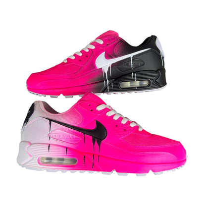 Custom Nike Air Max 90 Sneakers | Hand-Painted Drip Design | Personalized Streetwear Shoes | Retro Gift