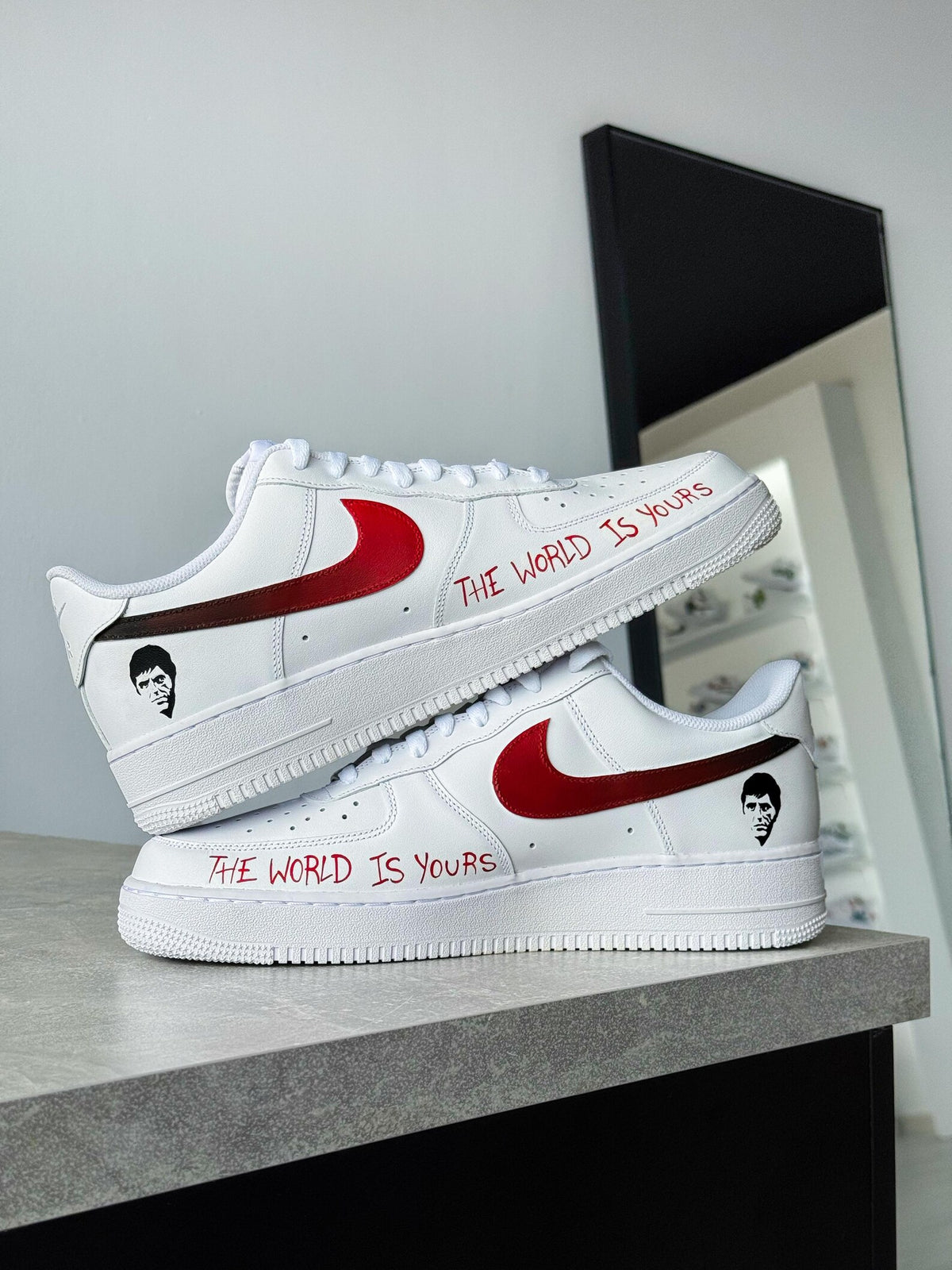 Scarface Air Force 1 - Hand-Painted Tony Montana Sneakers