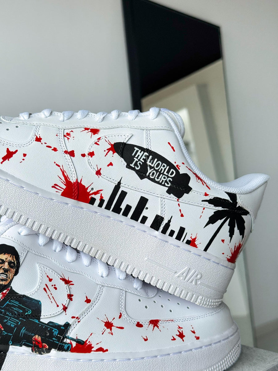 Scarface Air Force 1 - Hand-Painted Tony Montana Sneakers