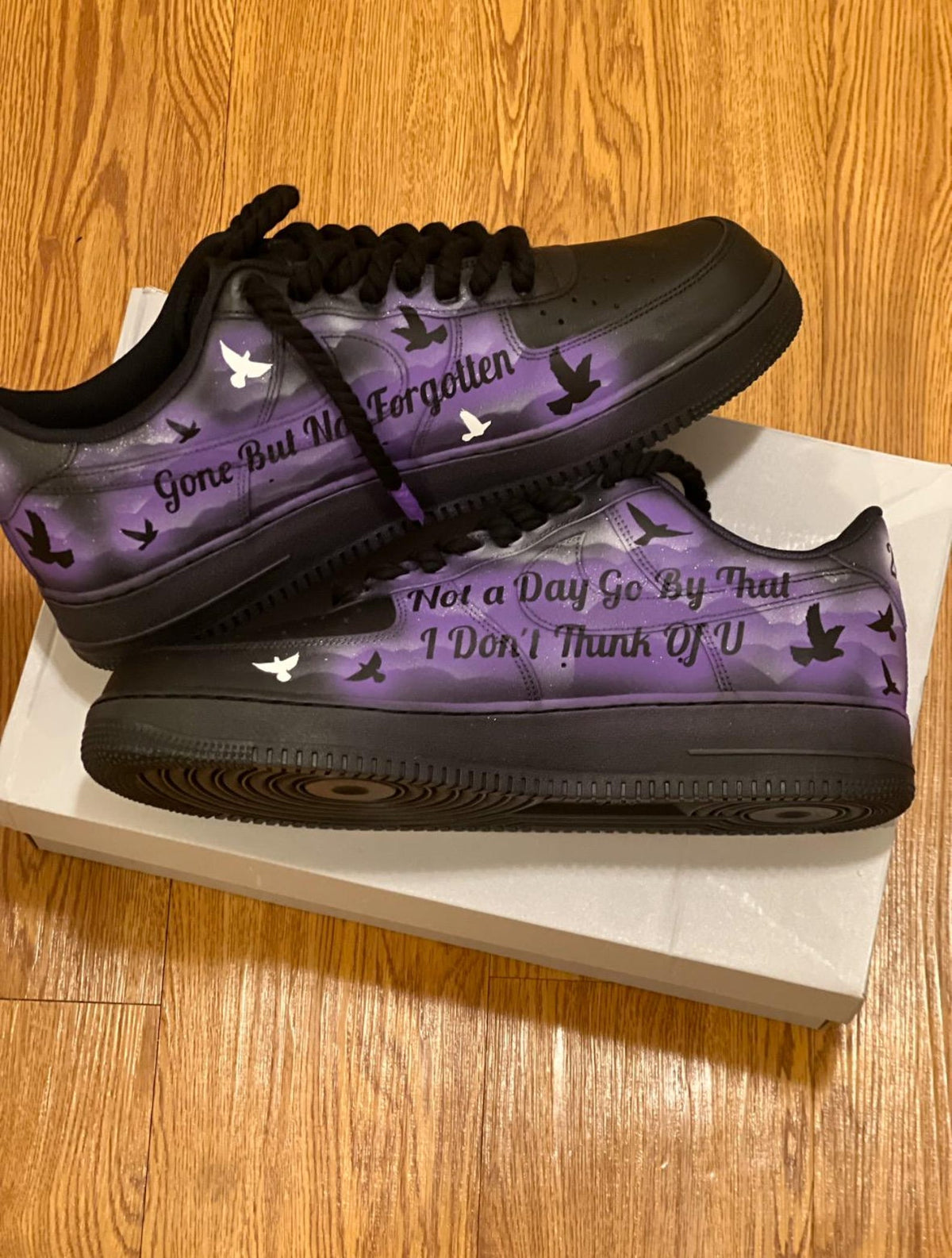 Custom RIP Memorial AF1’s