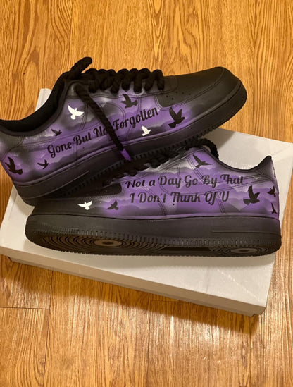 Custom RIP Memorial AF1’s