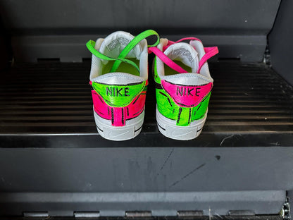 Custom Hand-Painted Neon Comic Nike Sneakers | Drip Pop Art Shoes