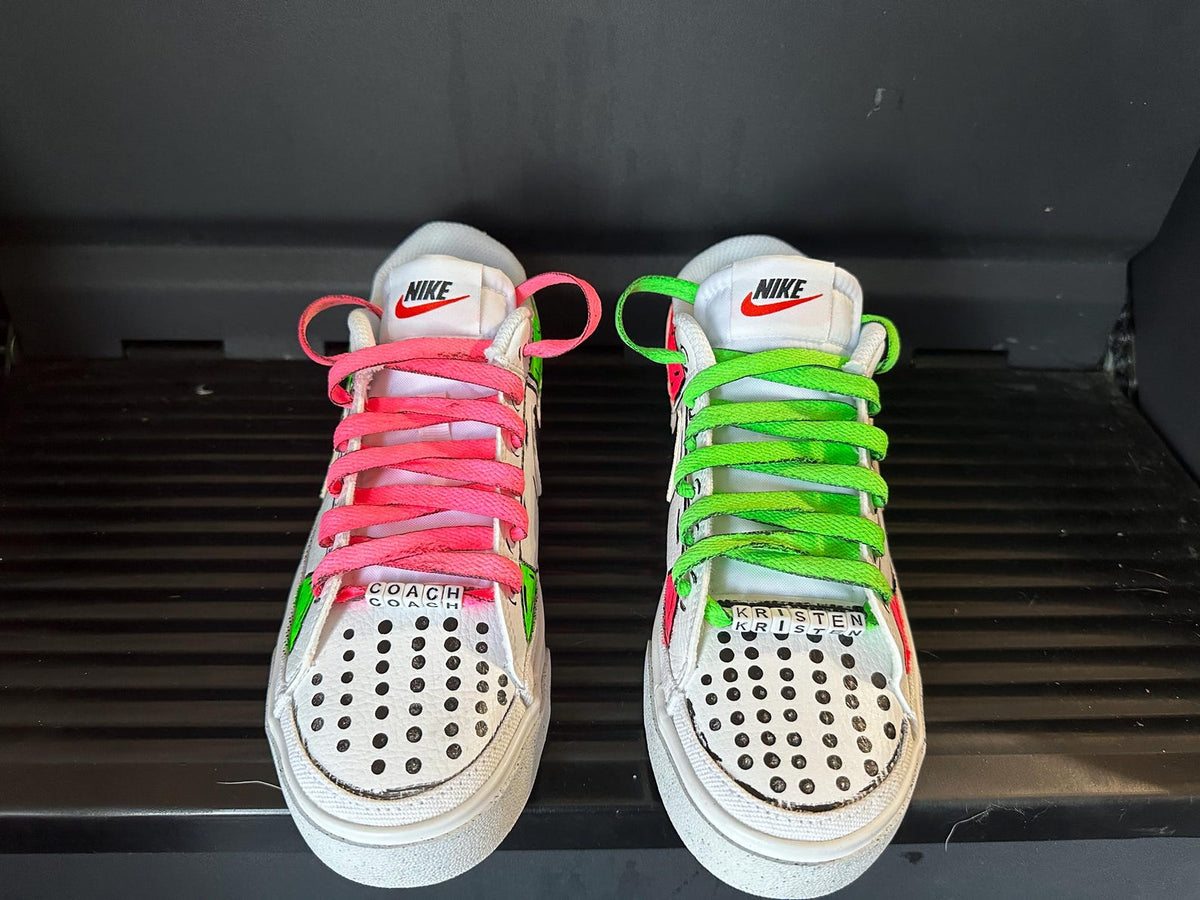 Custom Hand-Painted Neon Comic Nike Sneakers | Drip Pop Art Shoes