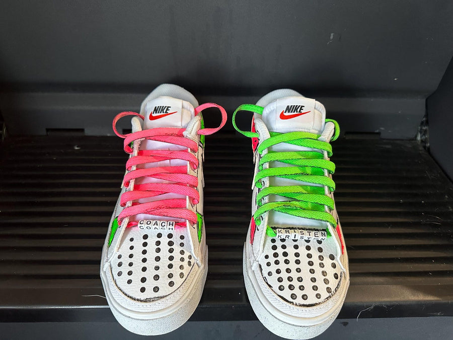Custom Hand-Painted Neon Comic Nike Sneakers | Drip Pop Art Shoes