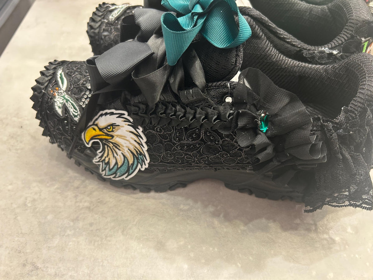 CUSTOM Football team themed sneakers.   Sneakers are available in white or black