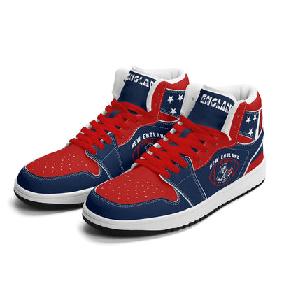 New England Football Team Shoes for Men & Women Team Themed Basketball Shoes Custom  Football New England Blue Sneakers New England Gifts