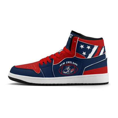 New England Football Team Shoes for Men & Women Team Themed Basketball Shoes Custom  Football New England Blue Sneakers New England Gifts