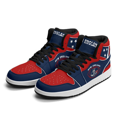 New England Football Team Shoes for Men & Women Team Themed Basketball Shoes Custom  Football New England Blue Sneakers New England Gifts