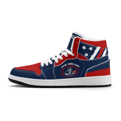 New England Football Team Shoes for Men & Women Team Themed Basketball Shoes Custom  Football New England Blue Sneakers New England Gifts