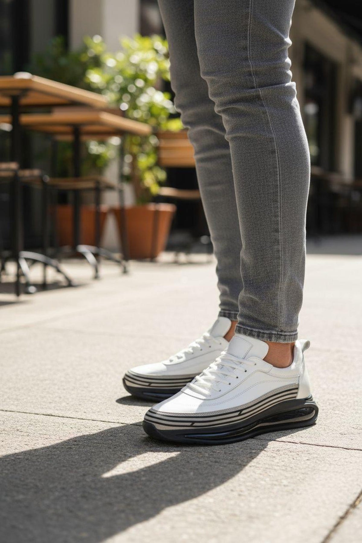 Men’s Genuine Leather Sneakers, Walking Shoes, Casual Trainers, Handmade Streetwear Shoes, Modern Everyday Footwear