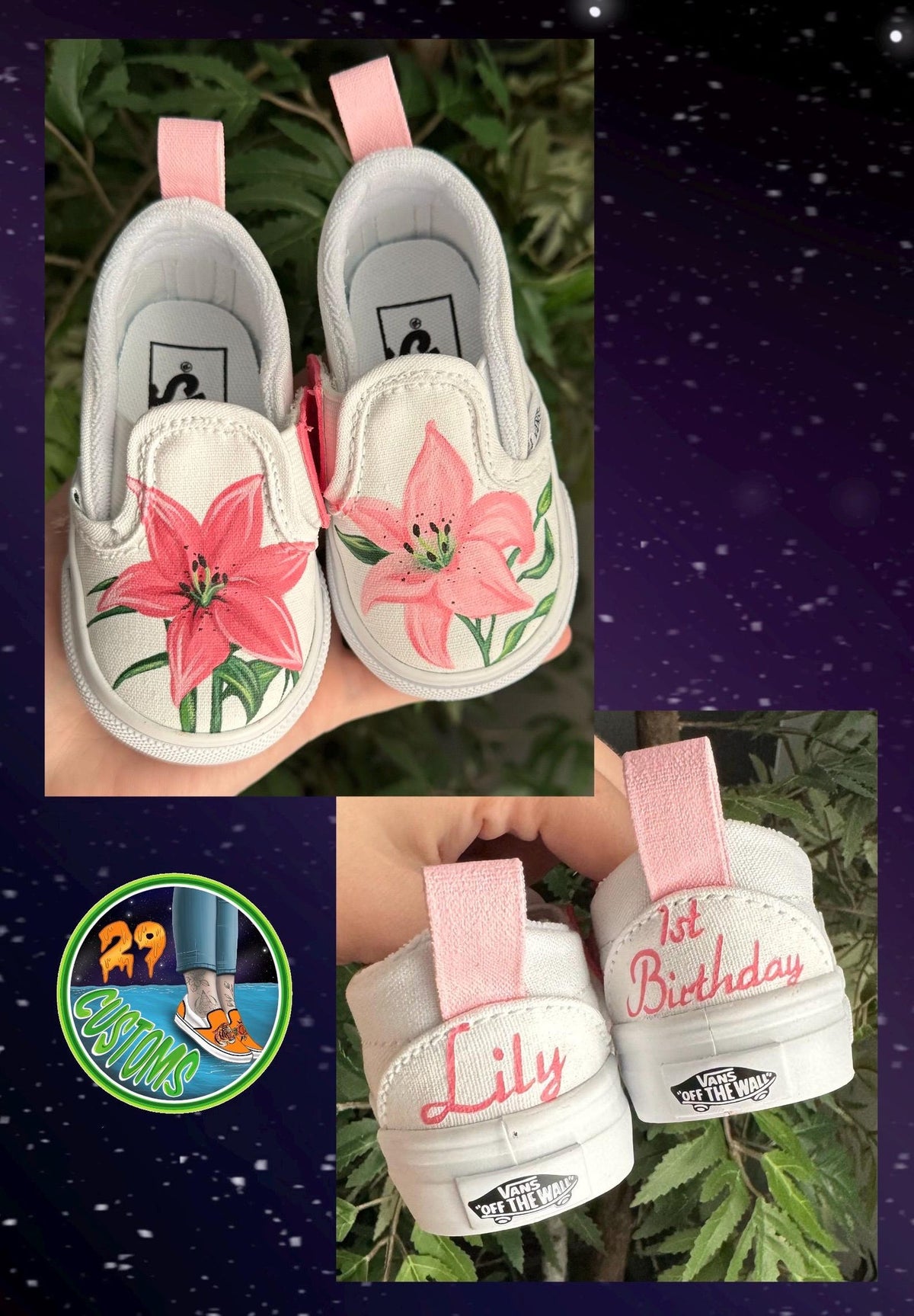 Custom Hand Painted Vans Sneakers | Personalized Shoes | Gift for Her or Him | Made to Order Unique Art Footwear |