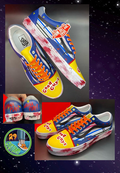Custom Hand Painted Vans Sneakers | Personalized Shoes | Gift for Her or Him | Made to Order Unique Art Footwear |