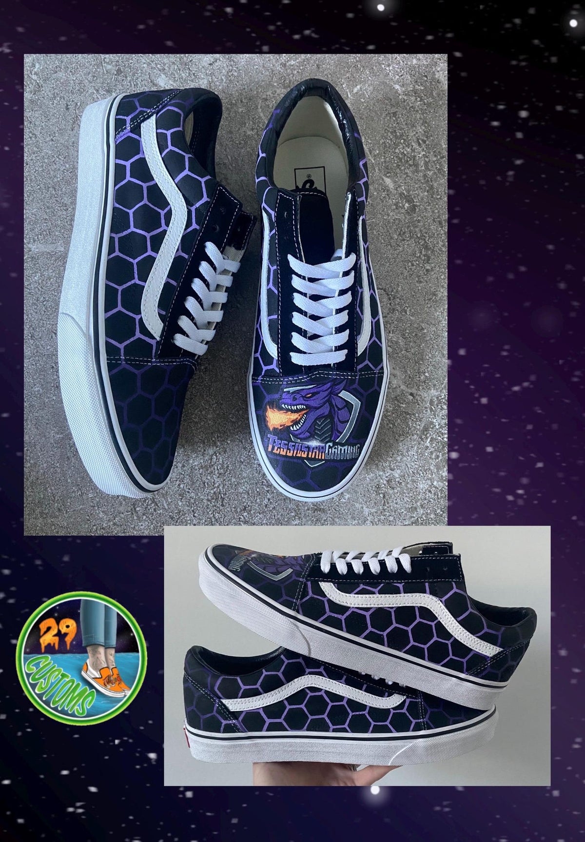 Custom Hand Painted Vans Sneakers | Personalized Shoes | Gift for Her or Him | Made to Order Unique Art Footwear |