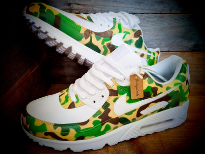 Custom Painted Air Max 90/Sneakers/Shoes/Kicks/Premium/Personalised/Camo/Camouflage