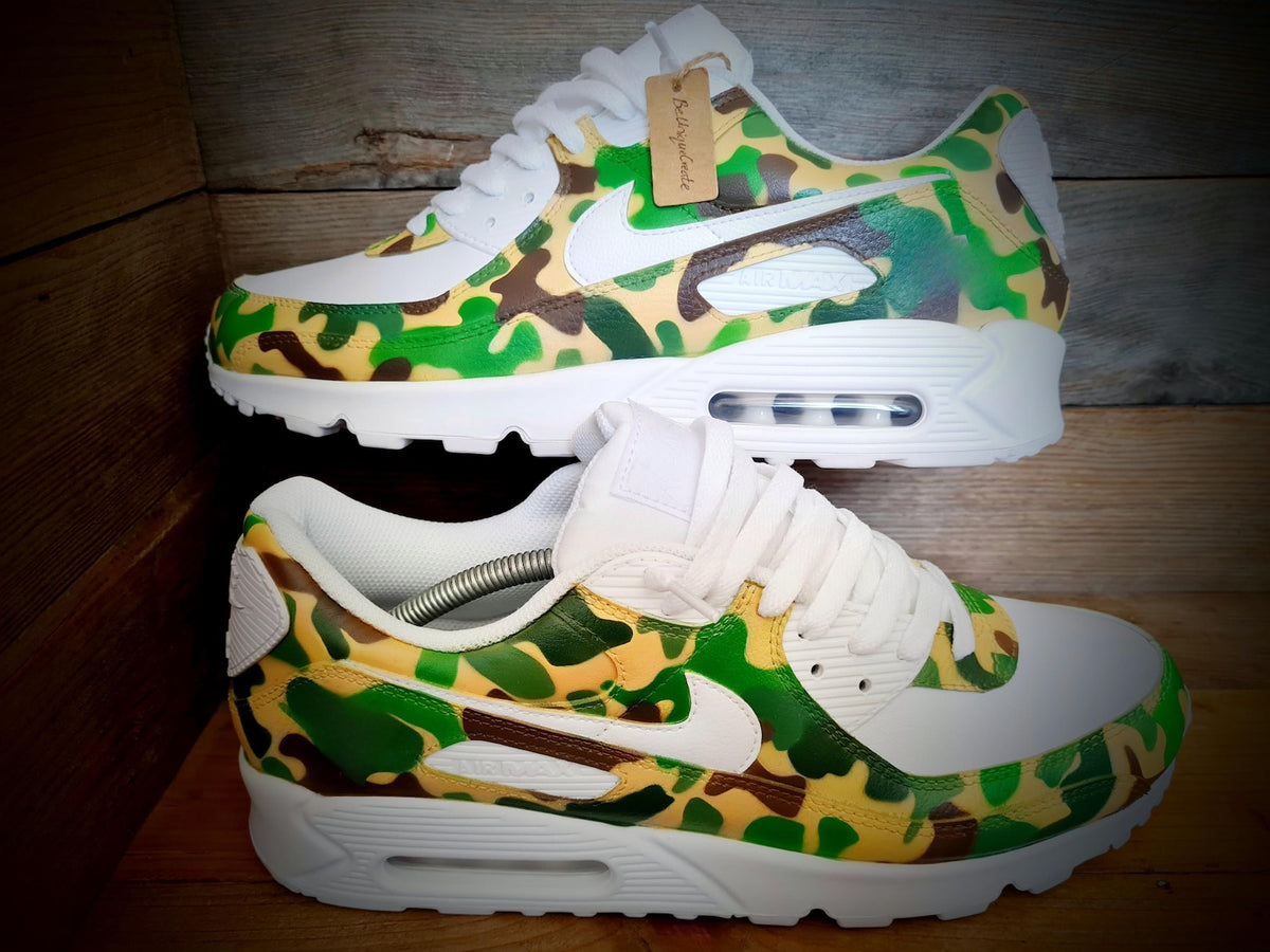 Custom Painted Air Max 90/Sneakers/Shoes/Kicks/Premium/Personalised/Camo/Camouflage