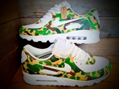 Custom Painted Air Max 90/Sneakers/Shoes/Kicks/Premium/Personalised/Camo/Camouflage