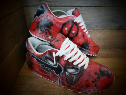 Custom Painted Air Max 90/Sneakers/Shoes/Kicks/Premium/Personalised/Red DP