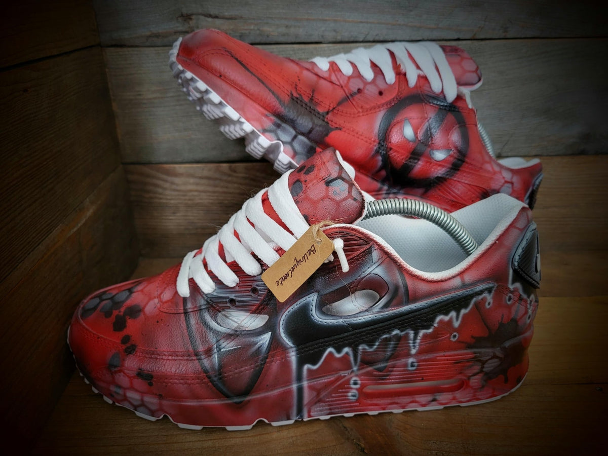 Custom Painted Air Max 90/Sneakers/Shoes/Kicks/Premium/Personalised/Red DP