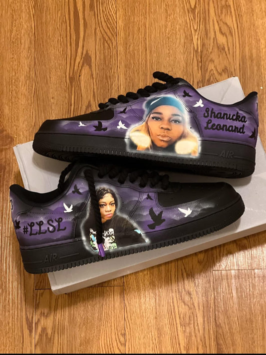 Custom RIP Memorial AF1’s