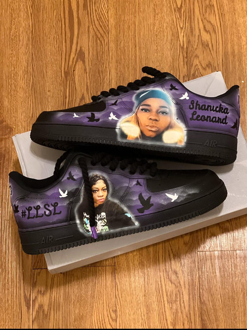Custom RIP Memorial AF1’s