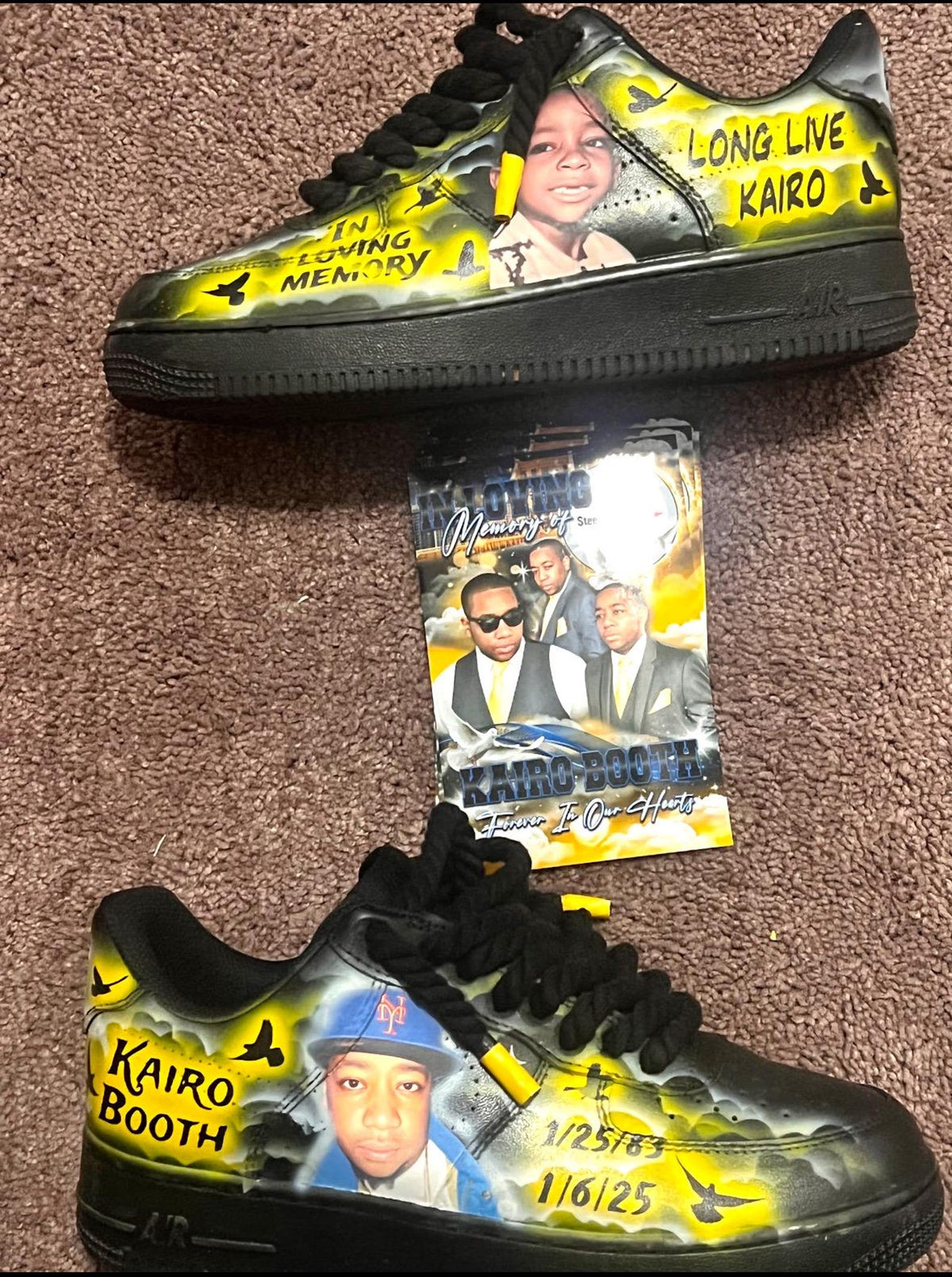 Custom RIP Memorial AF1’s