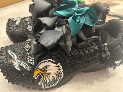 CUSTOM Football team themed sneakers.   Sneakers are available in white or black