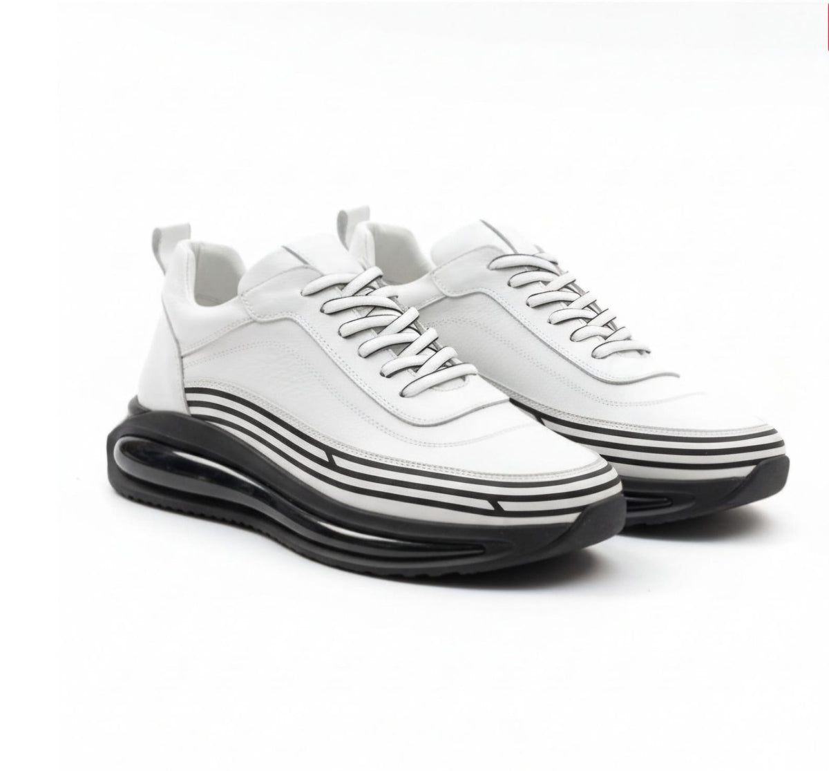 Men’s Genuine Leather Sneakers, Walking Shoes, Casual Trainers, Handmade Streetwear Shoes, Modern Everyday Footwear