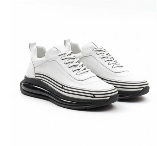Men’s Genuine Leather Sneakers, Walking Shoes, Casual Trainers, Handmade Streetwear Shoes, Modern Everyday Footwear