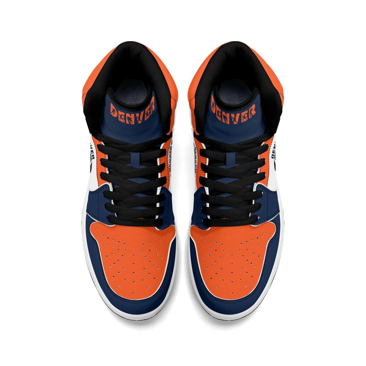 Denver Football Team Shoes for Men & Women Team Themed Football Sport Sneakers Custom Denver Football White Shoes Denver Gift Rocky Mountain