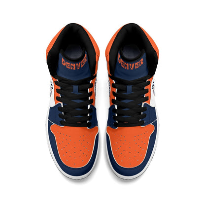 Denver Football Team Shoes for Men & Women Team Themed Football Sport Sneakers Custom Denver Football White Shoes Denver Gift Rocky Mountain