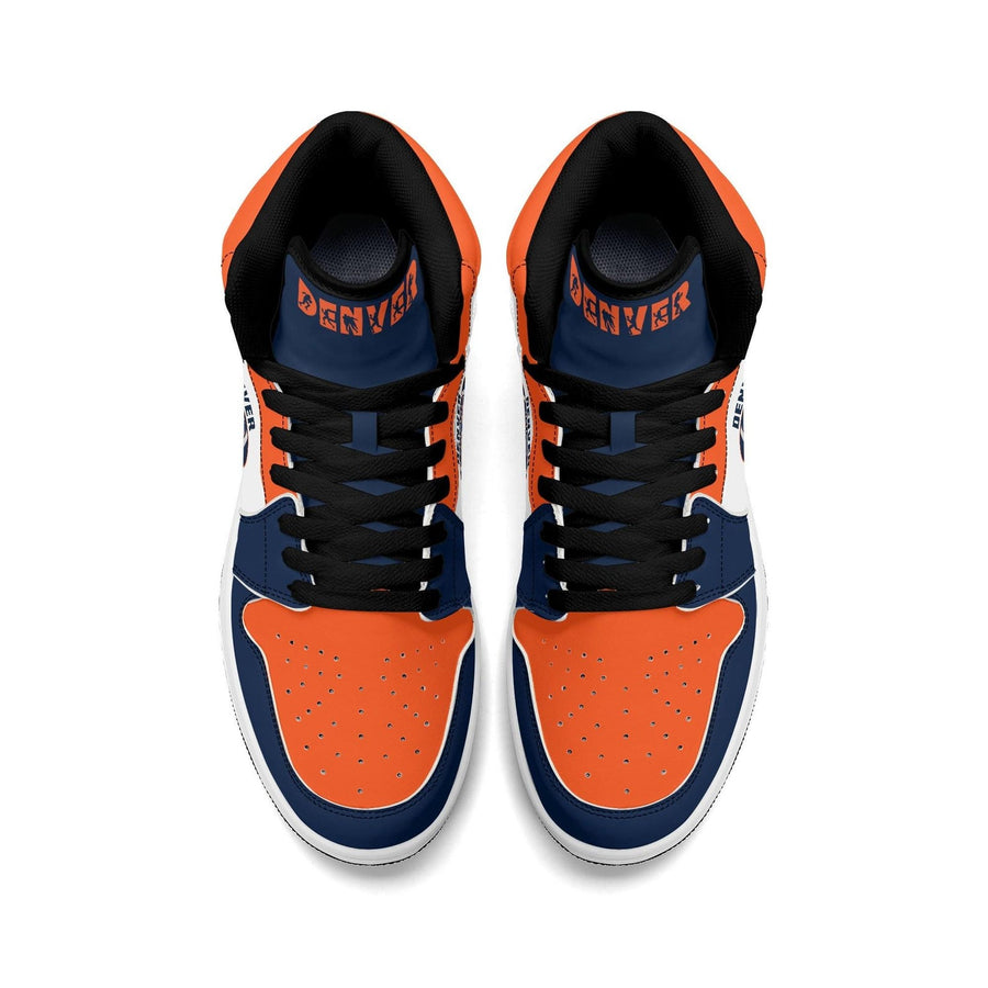 Denver Football Team Shoes for Men & Women Team Themed Football Sport Sneakers Custom Denver Football White Shoes Denver Gift Rocky Mountain