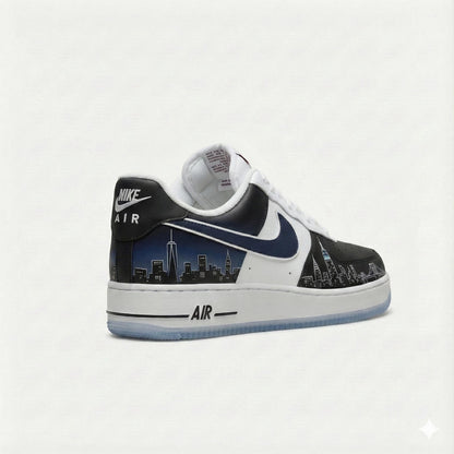 Custom Nike Air Force 1 Shoes | NYC Skyline Night | New York City Sneakers AF1