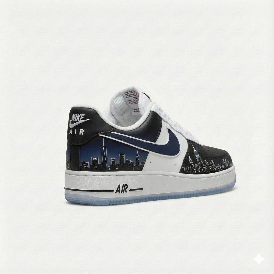 Custom Nike Air Force 1 Shoes | NYC Skyline Night | New York City Sneakers AF1