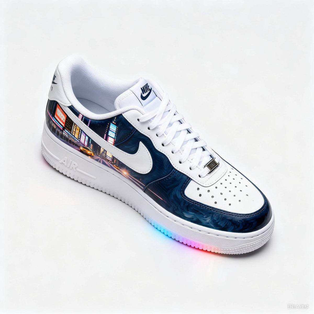 Custom hand-Painted Nike Air Force 1 Shoes | NYC Nightlife Sneaker