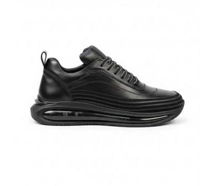 Men’s Genuine Leather Sneakers, Walking Shoes, Casual Trainers, Handmade Streetwear Shoes, Modern Everyday Footwear