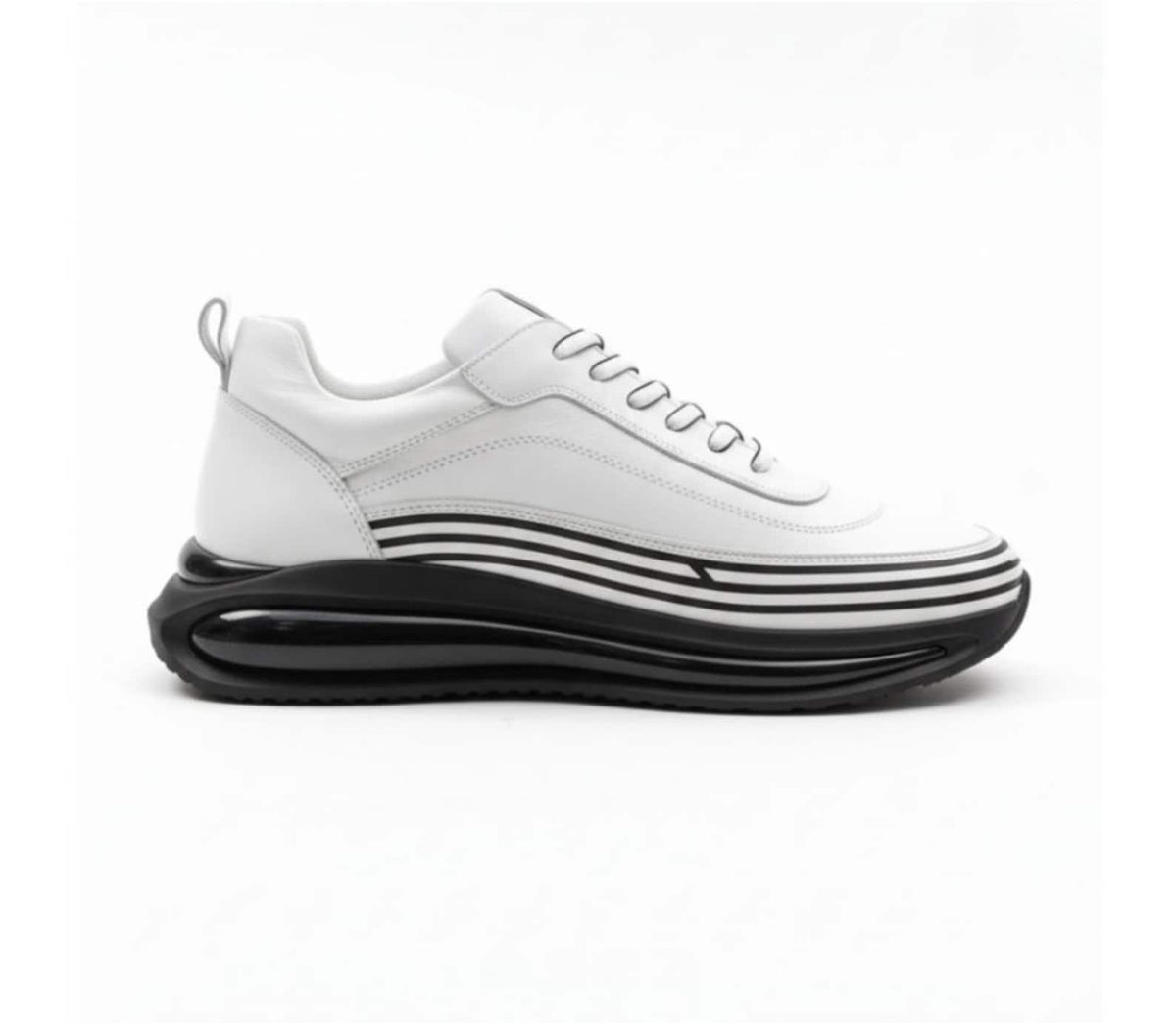 Men’s Genuine Leather Sneakers, Walking Shoes, Casual Trainers, Handmade Streetwear Shoes, Modern Everyday Footwear
