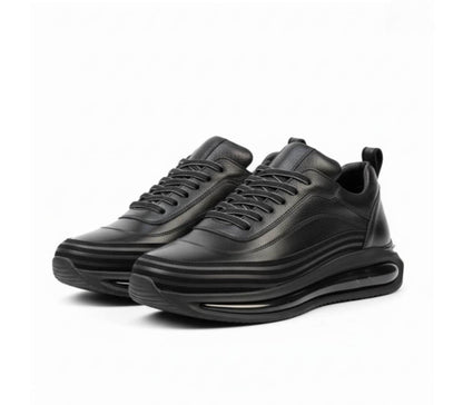 Men’s Genuine Leather Sneakers, Walking Shoes, Casual Trainers, Handmade Streetwear Shoes, Modern Everyday Footwear
