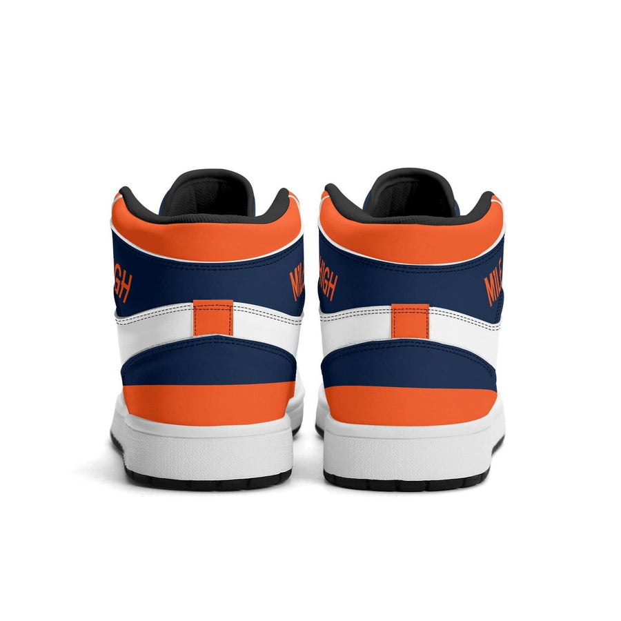 Denver Football Team Shoes for Men & Women Team Themed Football Sport Sneakers Custom Denver Football White Shoes Denver Gift Rocky Mountain