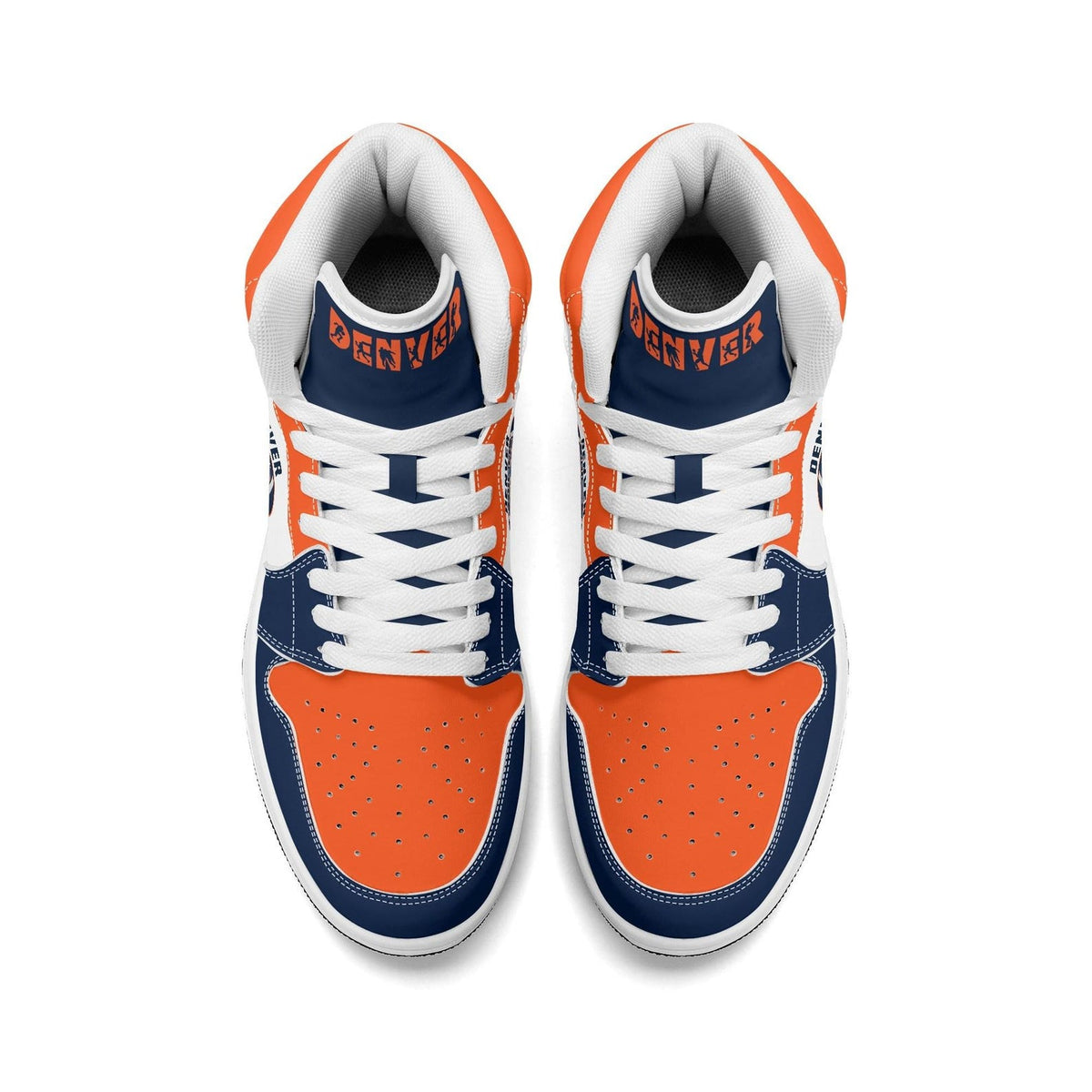Denver Football Team Shoes for Men & Women Team Themed Football Sport Sneakers Custom Denver Football White Shoes Denver Gift Rocky Mountain
