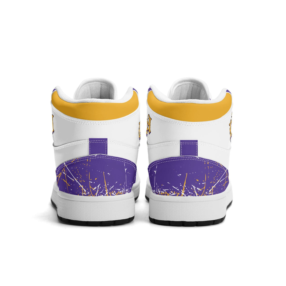 Los Angeles Basketball Team Sneakers for Men & Women Team Themed Basketball Sport Shoes Custom Sneakers LA Purple Gold Sneakers Gifts Unisex
