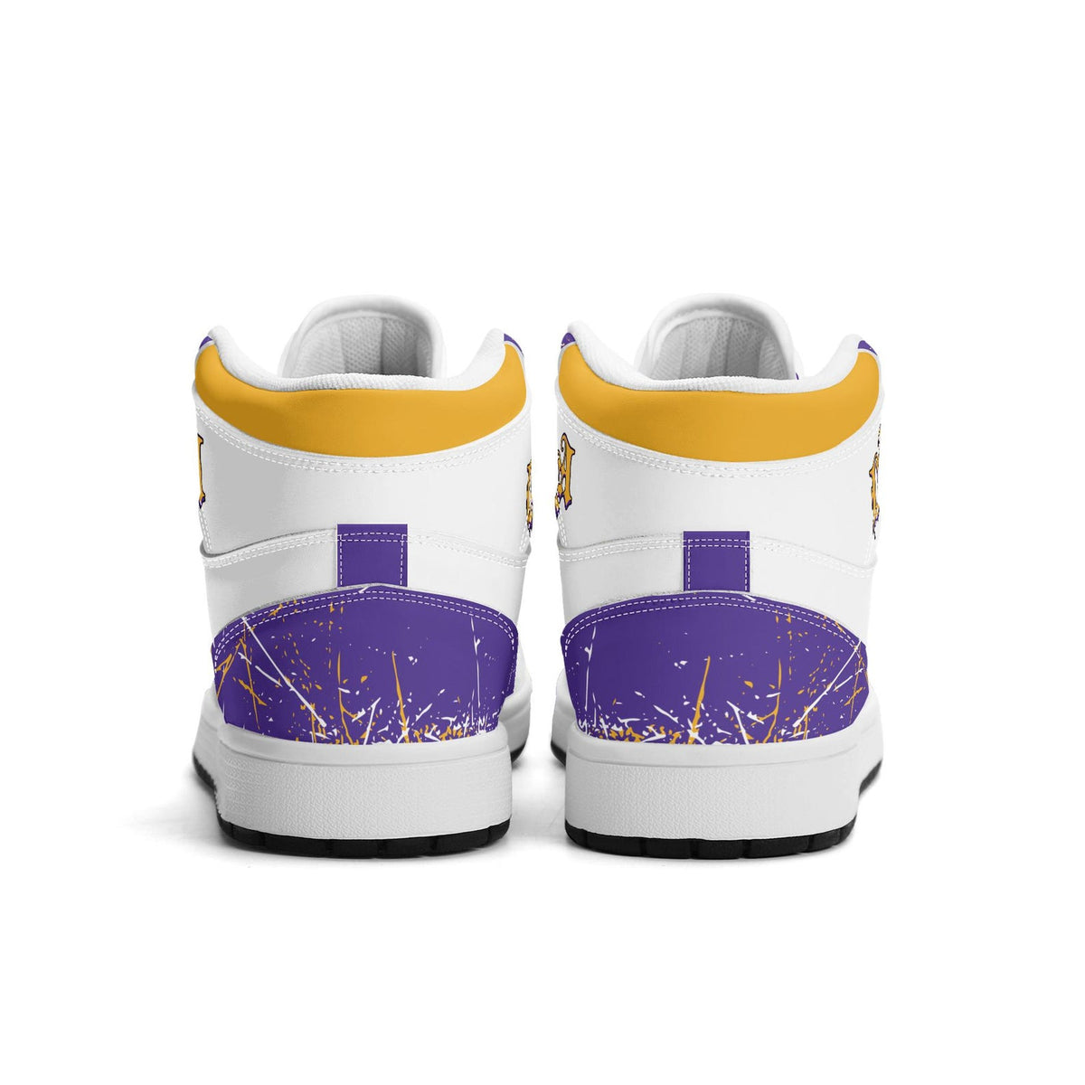 Los Angeles Basketball Team Sneakers for Men & Women Team Themed Basketball Sport Shoes Custom Sneakers LA Purple Gold Sneakers Gifts Unisex